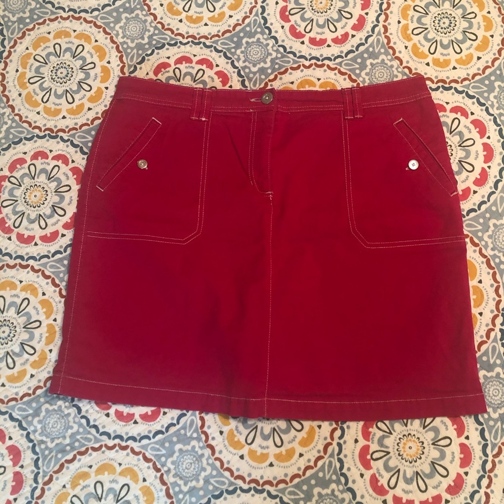 Sz 14 Karen Scott Red Skort Stretch